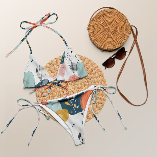 All-over print string bikini