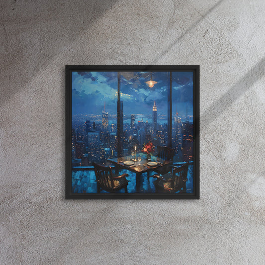 Framed canvas big City Lights #2